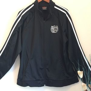 Daytona Racing Jacket Black Large NASCAR Warm Up Athletic Vintage